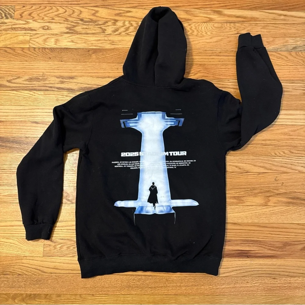XO The Weekend After Hours Til Dawn Stadium Tour 2025 Hoodie Black Large - Picture 3 of 6